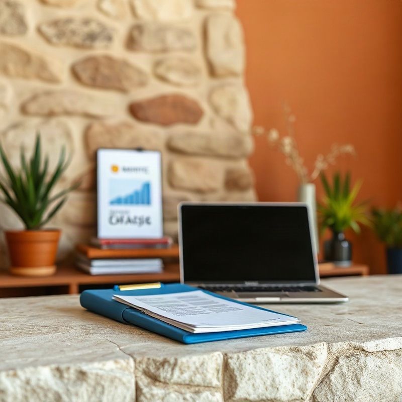 Dokumenti i laptop na uredskom stolu